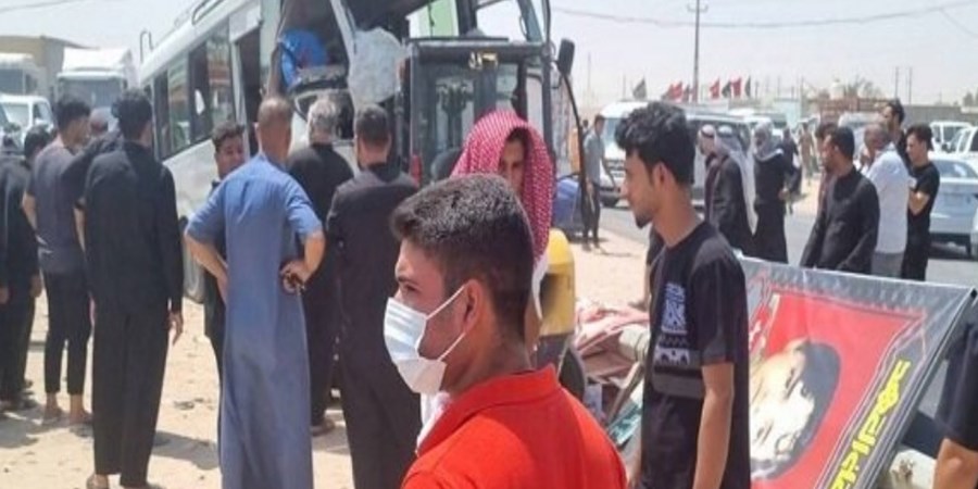 تصادف مینی‌بوس حامل زائران ایرانی در محور نجف به کربلا/ ۱۶ نفر مصدوم شدند
